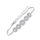 tru reflections prong set diamond bangle in 14k white gold (1 1/2 ct. tw.)