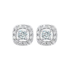 micro prong diamond halo jacket earrings in 14k white gold (1/6 ct. tw.)