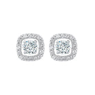 micro prong diamond halo jacket earrings in 14k white gold (1/5 ct. tw.)