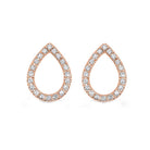 teardrop diamond earrings in 14k rose gold (1/12 ct. tw.)