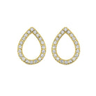 teardrop diamond earrings in 14k yellow gold (1/12 ct. tw.)