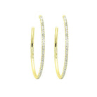 diamond ultra-slim hoop earrings in 14k yellow gold (1/10ctw)