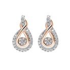 diamond love knot infinity swirl earrings in gold & silver (1/5 ctw)