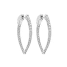 in-out diamond hoop earrings in 14k white gold (1 ct. tw.) si3 - g/h