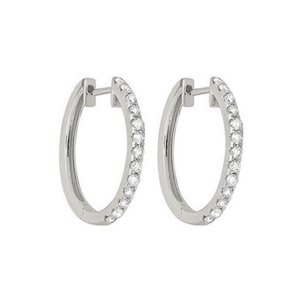 prong set diamond hoop earrings in 14k white gold (1/2 ct. tw.) si2 - g/h