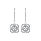 diamond infinity love heart knot dangle earrings in 14k white gold (1/2ctw)