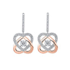 love's crossing diamond earrings in 14k two-tone gold (3/4 ct. tw)