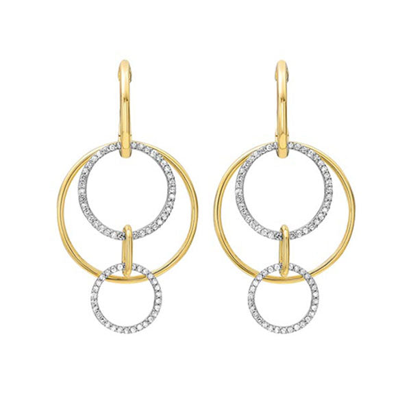 cutout circle diamond earrings in 14k yellow gold (1/2 ct. tw.)