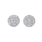 diamond halo cluster eternity earrings in 14k white gold (1/2ctw)