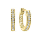 diamond slim hoop earrings in 14 yellow gold (1/10ctw)