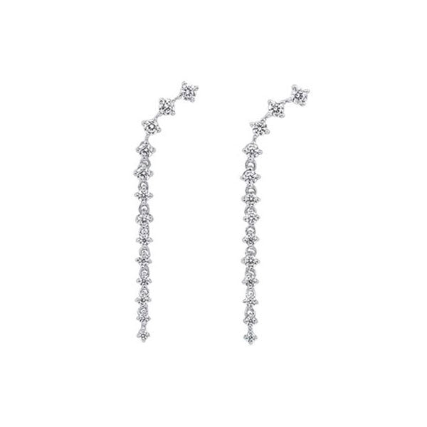 linear diamond drop earrings in 10k white gold (1/2 ct. tw.)