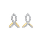 diamond ribbon earrings in 14k yellow gold (1/6 ct. tw.)