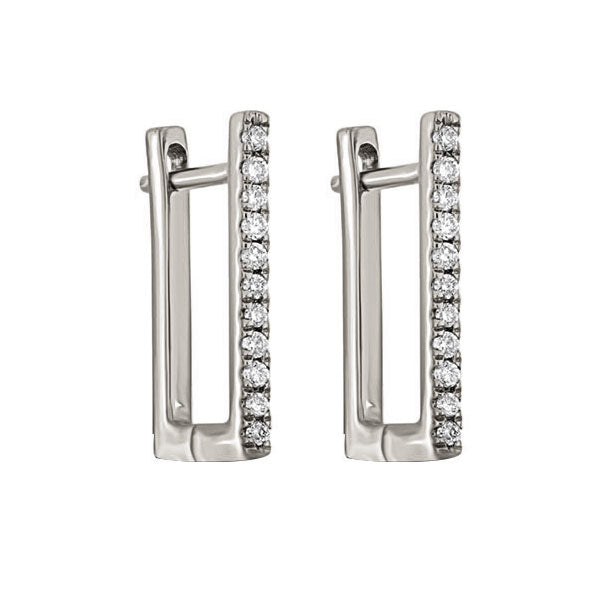 diamond cluster earrings in 10k white gold (1 ctw)