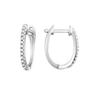 diamond hoops in 10k white gold (1/10 ct. tw.)