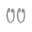 diamond hoops in 10k white gold (1/10 ct. tw.)