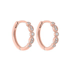 geometric diamond earrings in 14k rose gold (1/7 ct. tw.)