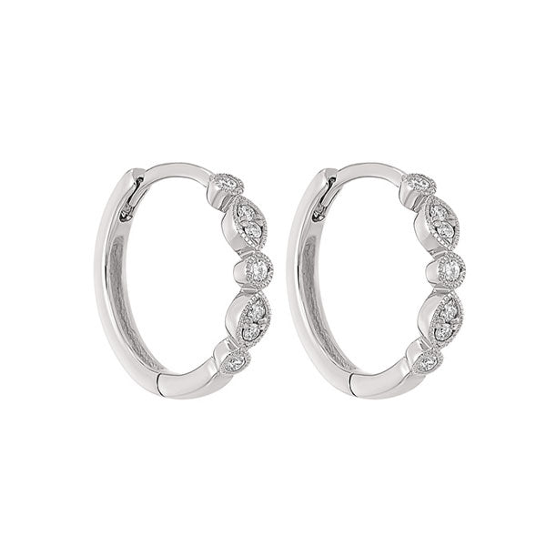 geometric diamond earrings in 14k white gold (1/7 ct. tw.)