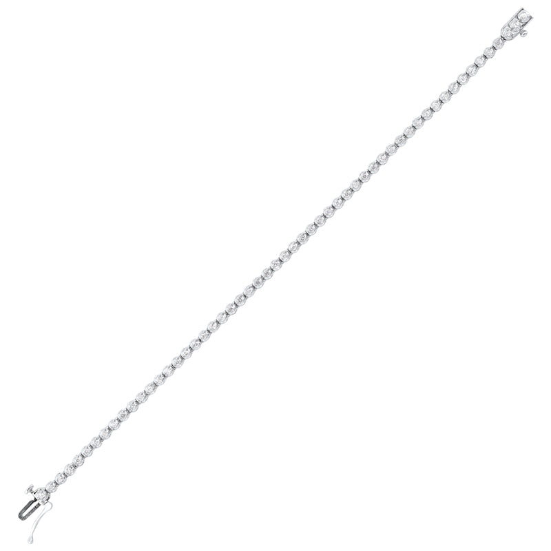 diamond tennis bracelet in 14k white gold (1 ctw)