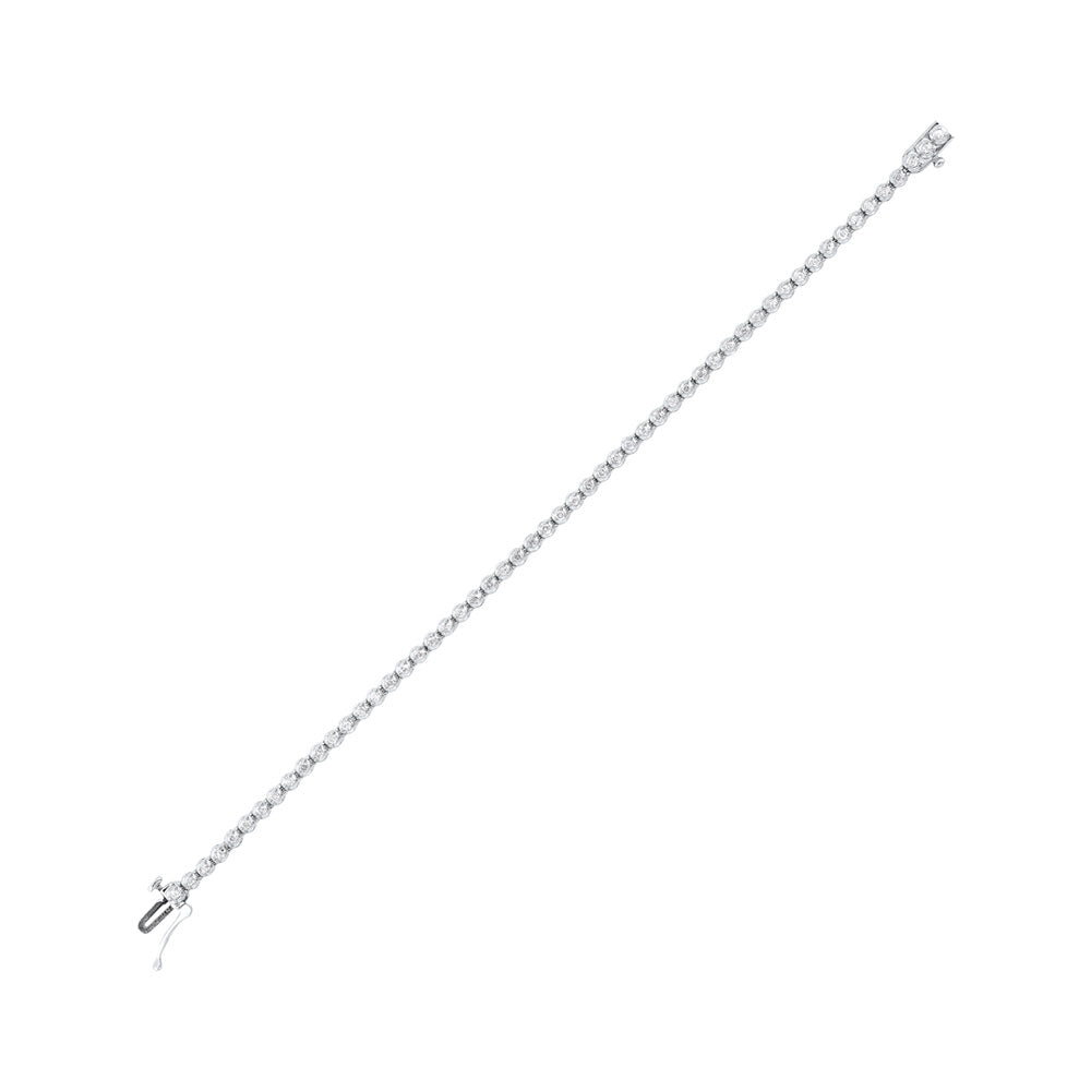 diamond tennis bracelet in 14k white gold (1 ctw)