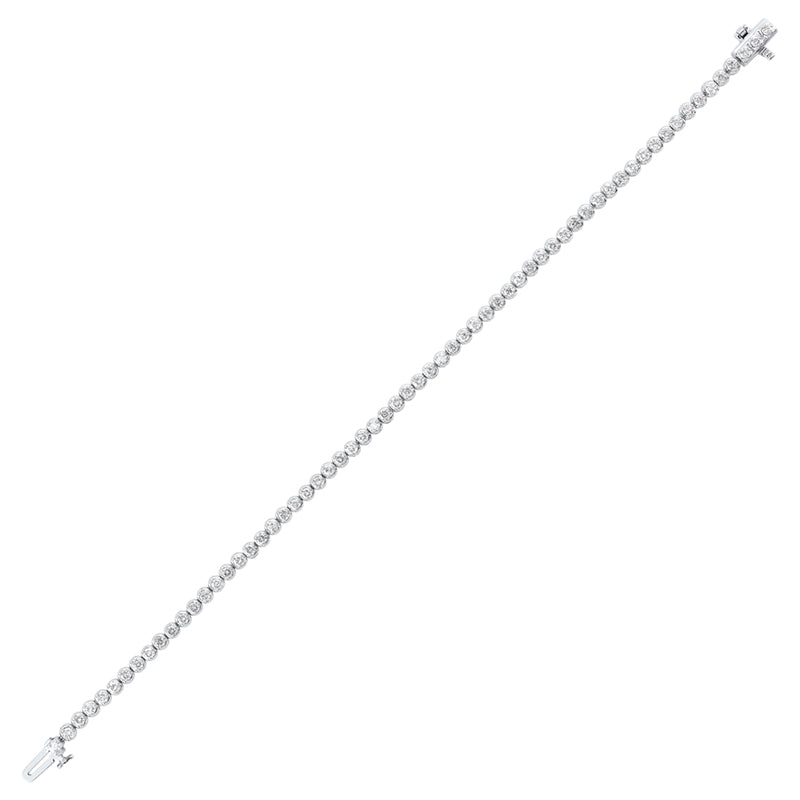 diamond tennis bracelet in 14k white gold (2 ctw)