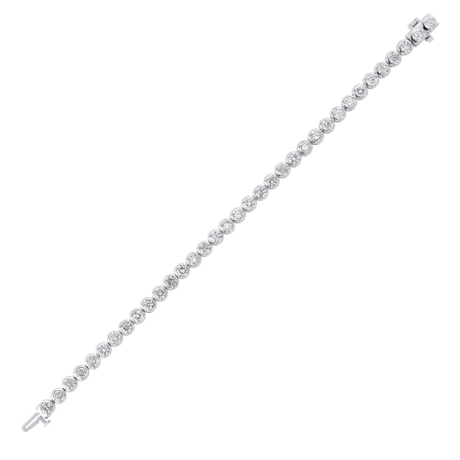 diamond tennis bracelet in 14k white gold (7 ctw)