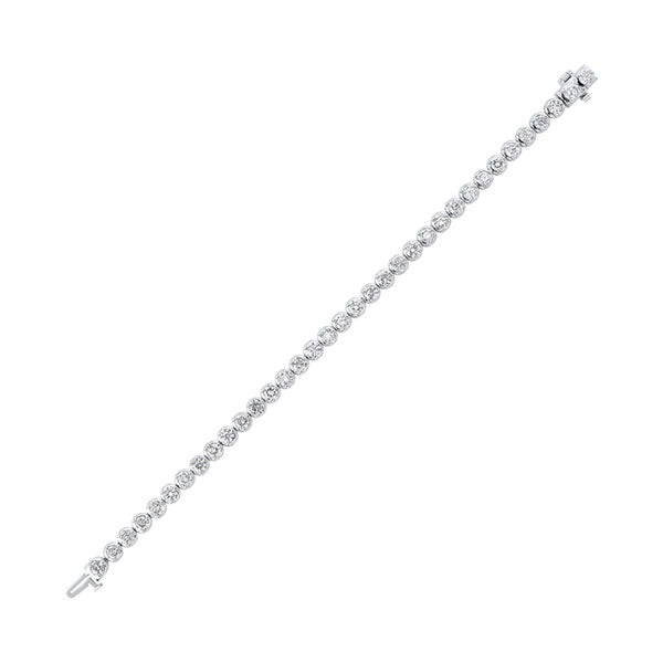 diamond tennis bracelet in 14k white gold (7 ctw)