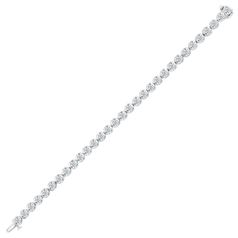 diamond tennis bracelet in 14k white gold (10 ctw)
