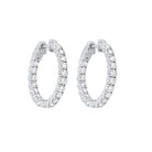 in-out prong set diamond hoop earrings in 14k white gold  (3 ct. tw.) si3 - g/h