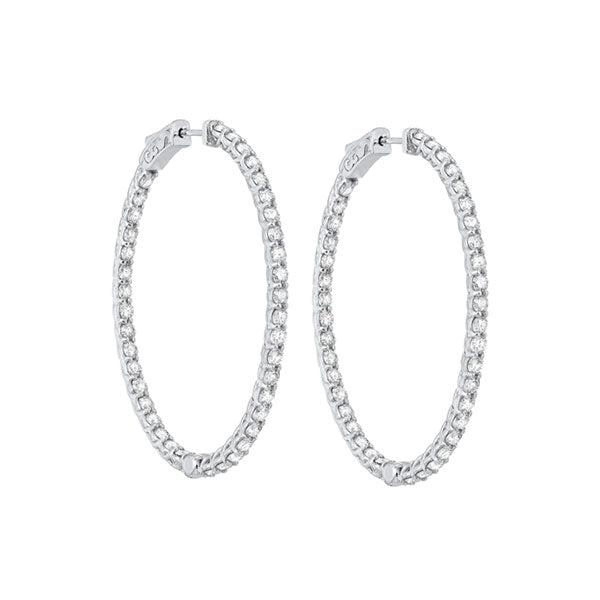 delicate in-out diamond hoop earrings in 14k white gold  (5 ct. tw.) si3 - g/h