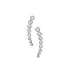 diamond journey earring climbers in 14k white gold (1/3ctw)