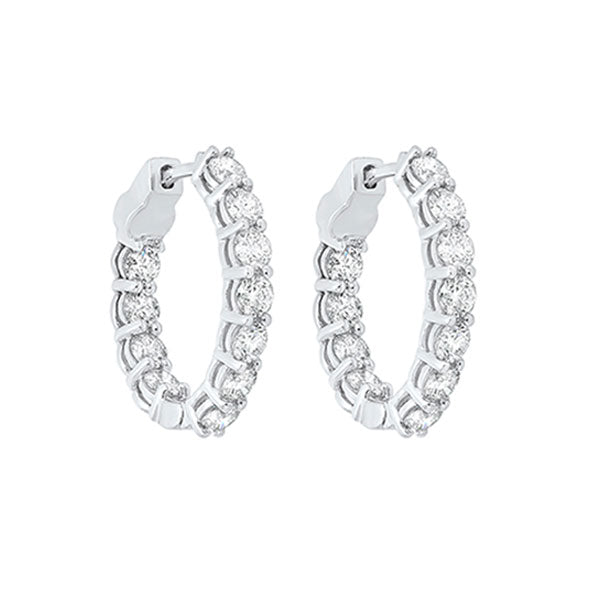 prong set diamond hoop earrings in 14k white gold (4 ct. tw.) si3 - g/h