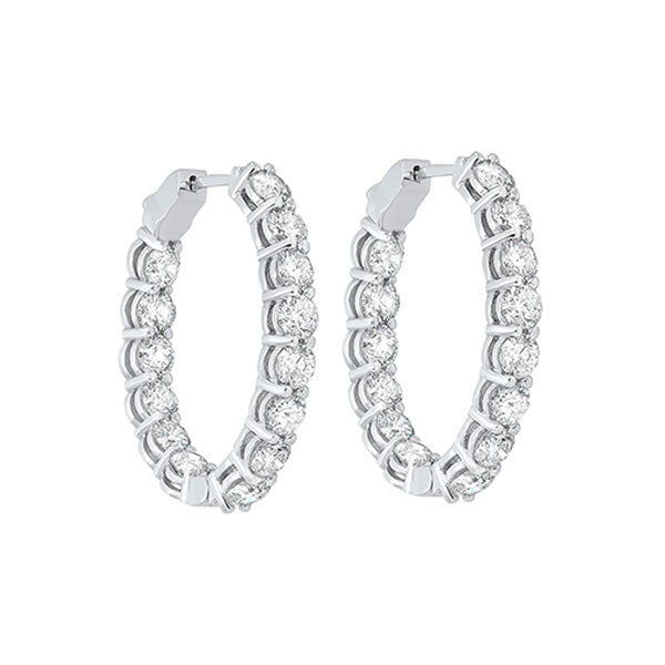 prong set diamond hoop earrings in 14k white gold (7 ct. tw.) si3 - g/h