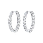 14k white gold prong diamond hoop earrings (6 ct. tw.) si3 - g/h