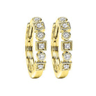 geometric milgrain diamond earrings in 10k yellow gold (1/7 ct. tw.)