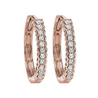 petite diamond hoop earrings in 10k rose gold (1/7 ct. tw.)