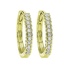 petite diamond hoop earrings in 10k yellow gold (1/7 ct. tw.)