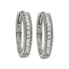 mini milgrain diamond hoop earrings in 10k white gold (1/7 ct. tw.)