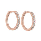 14k rose gold mixable prong diamond earrings 1/7ct