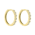 14k yellow gold mixable bezel diamond earrings 1/7ct