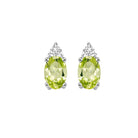 10k white gold color ensembles prong peridot earrings 1/25ct