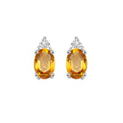 10k white gold color ensembles prong citrine earrings 1/25ct