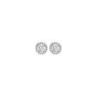 diamond solitaire starburst stud earrings in 14k white gold (1/4ctw)