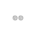 diamond solitaire starburst stud earrings in 14k white gold (1/3ctw)