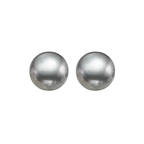 grey freshwater pearl stud earrings in sterling silver (10.5mm)