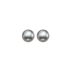 grey freshwater pearl stud earrings in sterling silver (5.5mm)