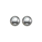 grey freshwater pearl stud earrings in sterling silver (8.5mm)