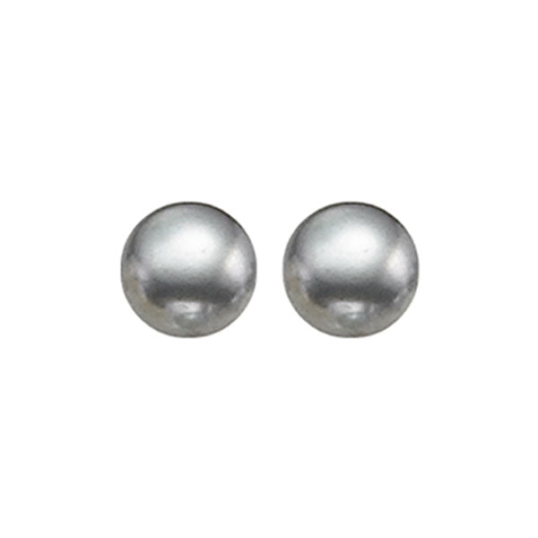 grey freshwater pearl stud earrings in sterling silver (9.5mm)