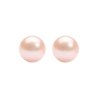 orange freshwater pearl stud earrings in sterling silver (10.5mm)