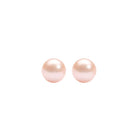 orange freshwater pearl stud earrings in sterling silver (4.5mm)