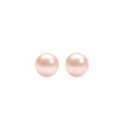 orange freshwater pearl stud earrings in sterling silver (5.5mm)